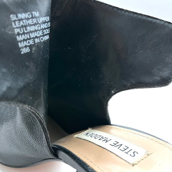 Steve Madden Slinng Talento Leather Open Toe Chunky Heel - Picture 12 of 13